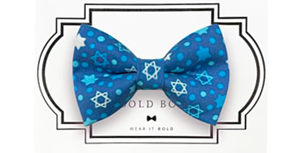 Hanukkah Dog Bow Tie