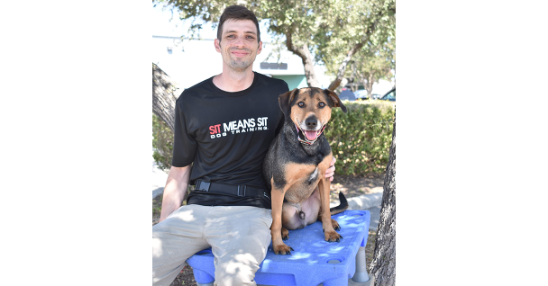 Trainer Josh with dog