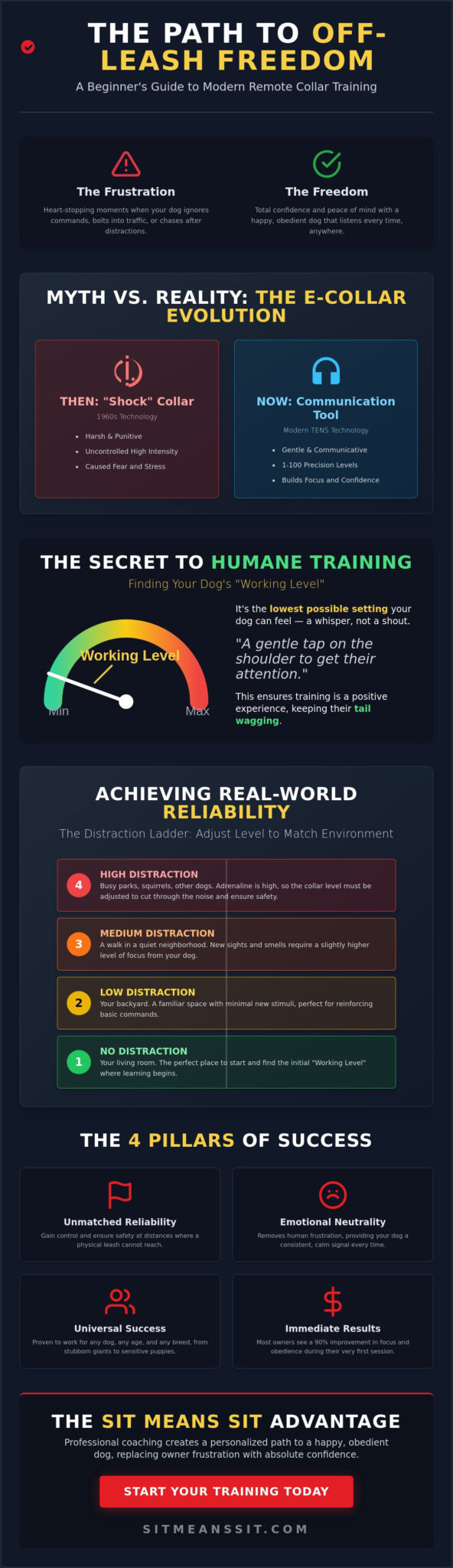 Remote Collar Training for Beginners: The Path to Total Off-Leash Freedom