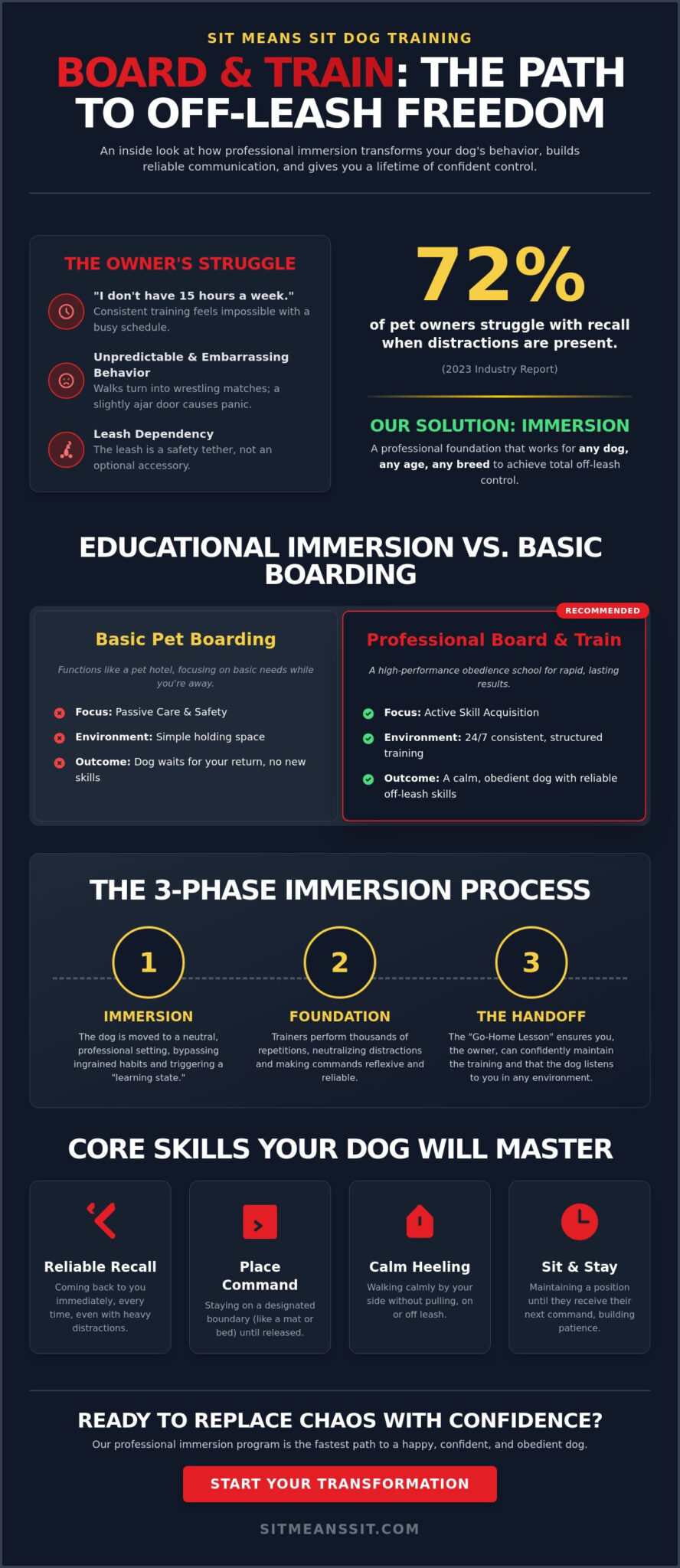 What to Expect From a Board and Train Program: The Path to Off-Leash Freedom