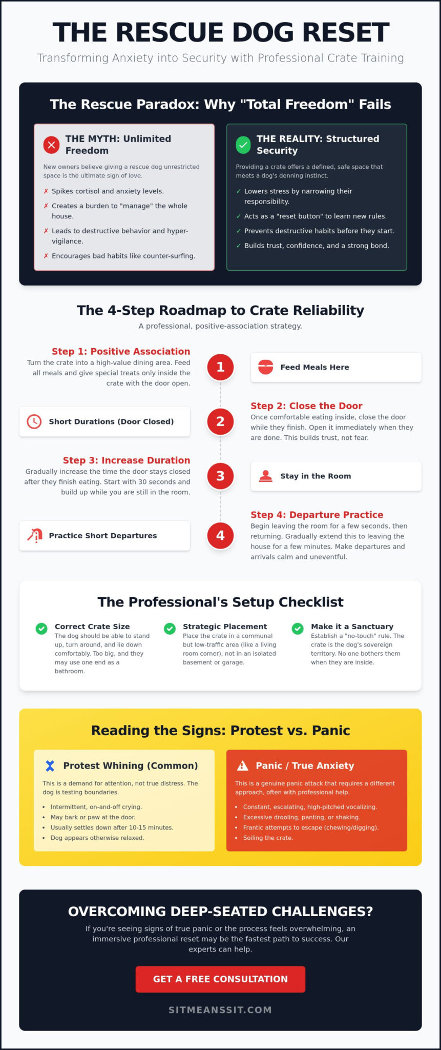 Crate Training an Adult Rescue Dog: The Definitive Guide to Structure and Security