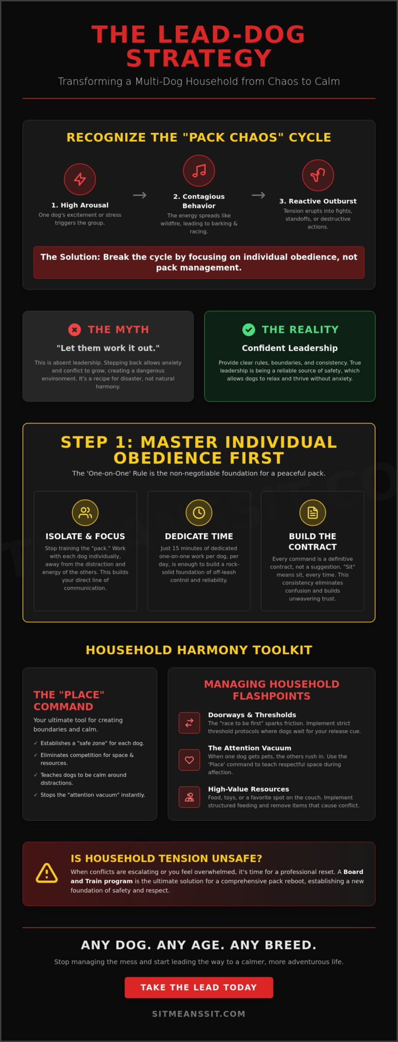 Managing a Multi-Dog Household Peacefully: The Lead-Dog Strategy for 2026
