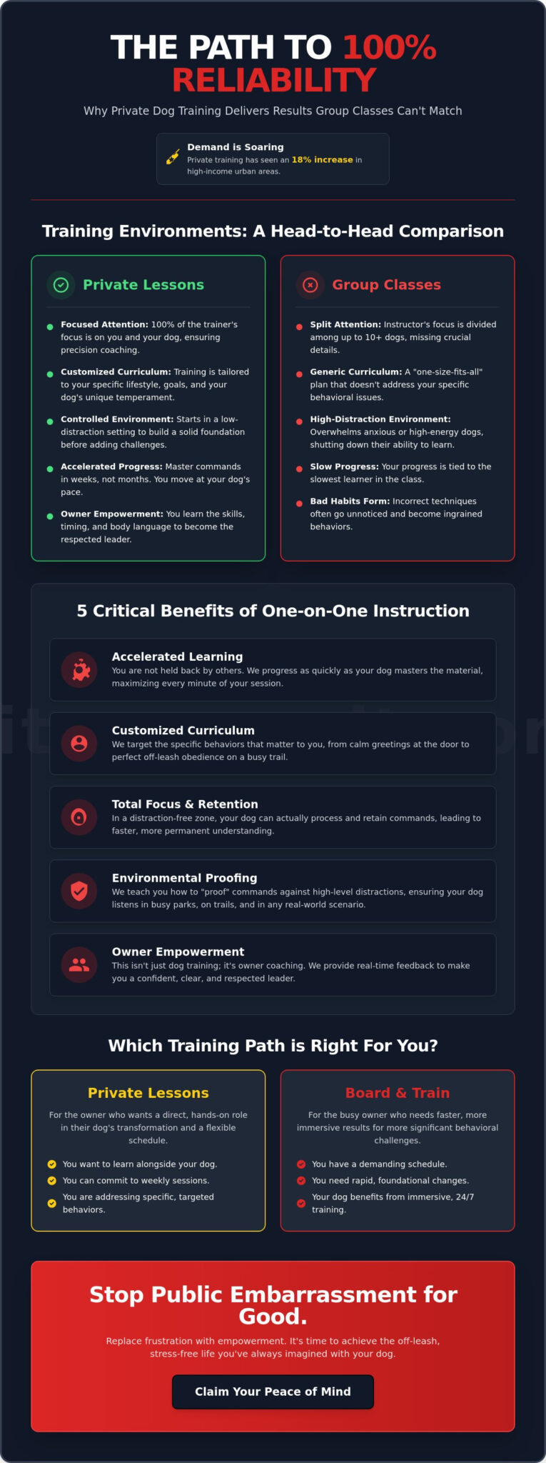 The Top Benefits of Private Dog Training Lessons for Real-World Reliability