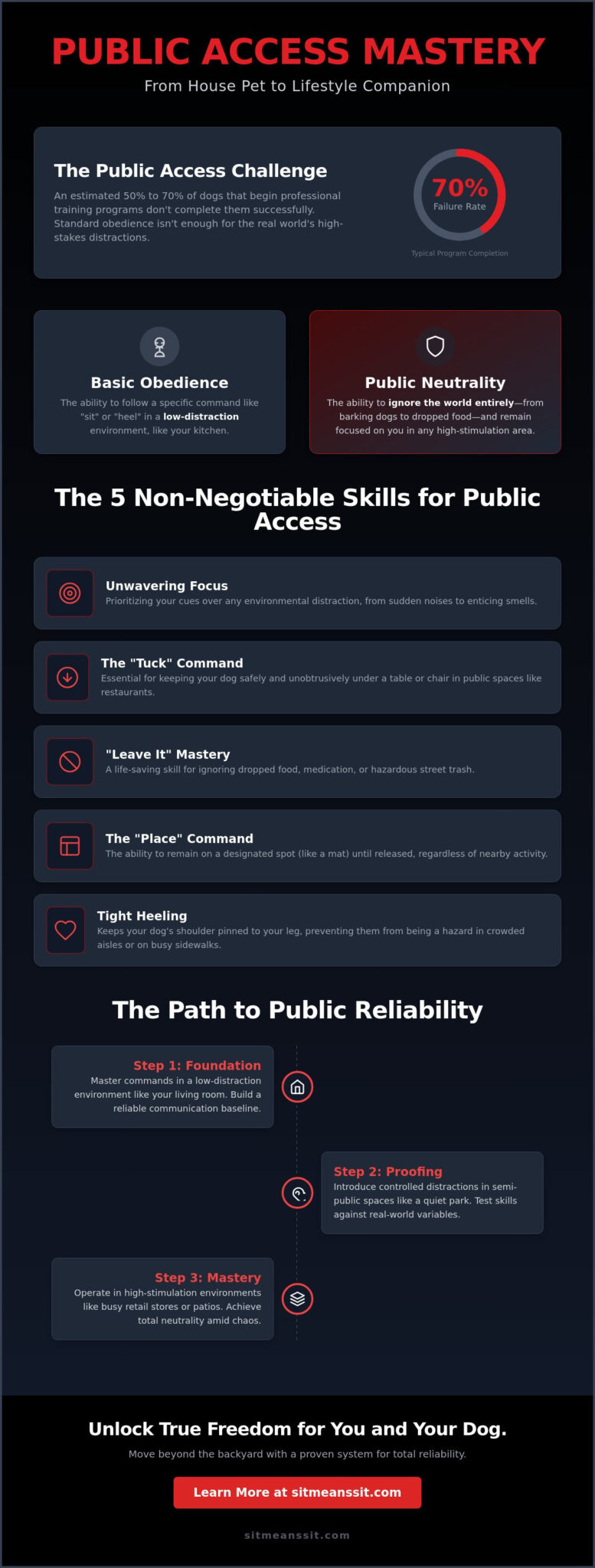 How to Train a Dog for Public Access Manners: The Path to Total Reliability